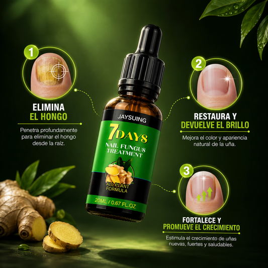 7 Days Elimina hongos: Recupera uñas fuertes y saludables.