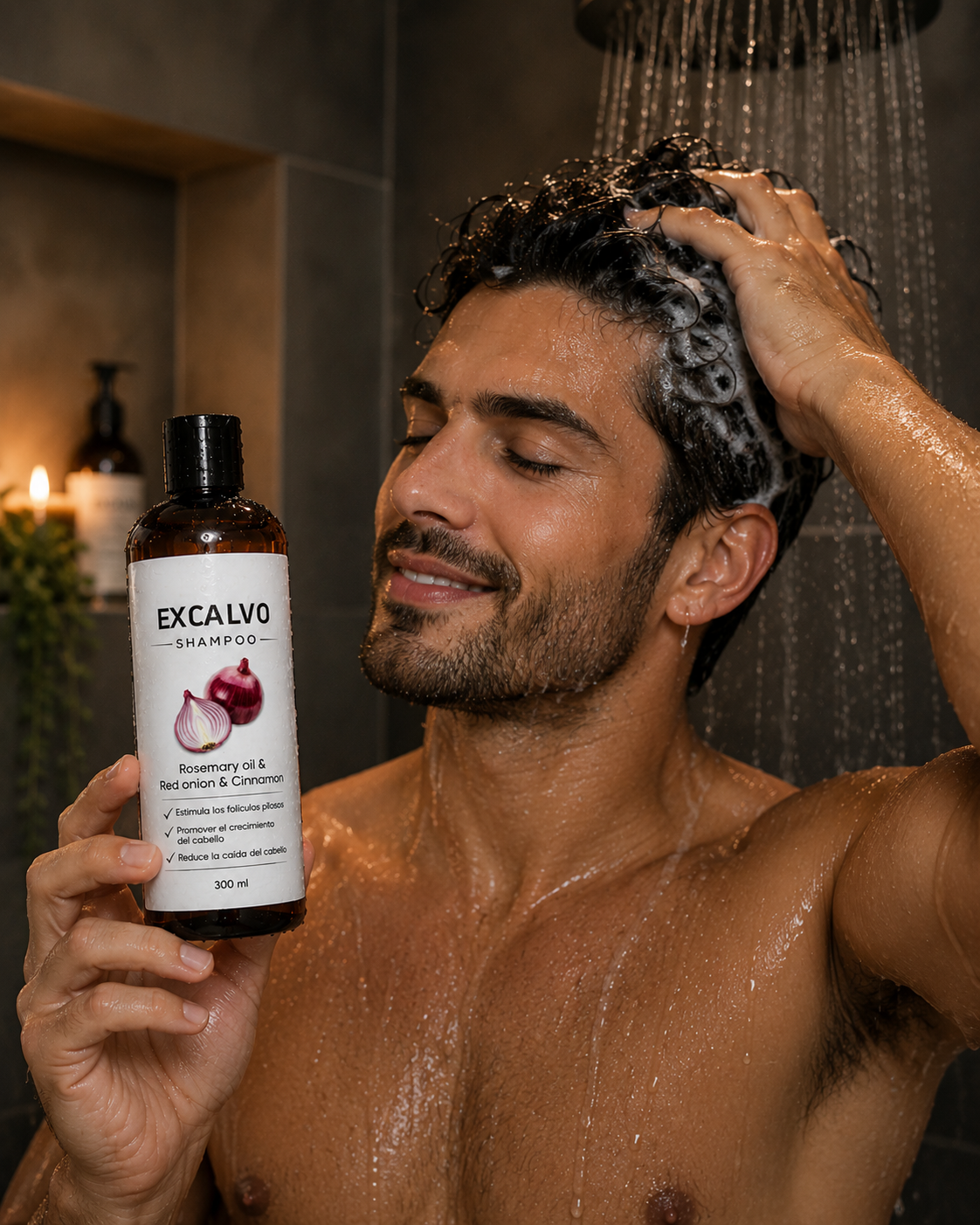Shampoo Ex calvo: Cabello más fuerte, brillante y saludable + Obsequio Aceite Capilar