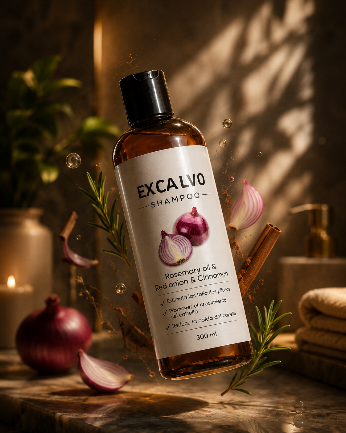 Shampoo Ex calvo: Cabello más fuerte, brillante y saludable + Obsequio Aceite Capilar