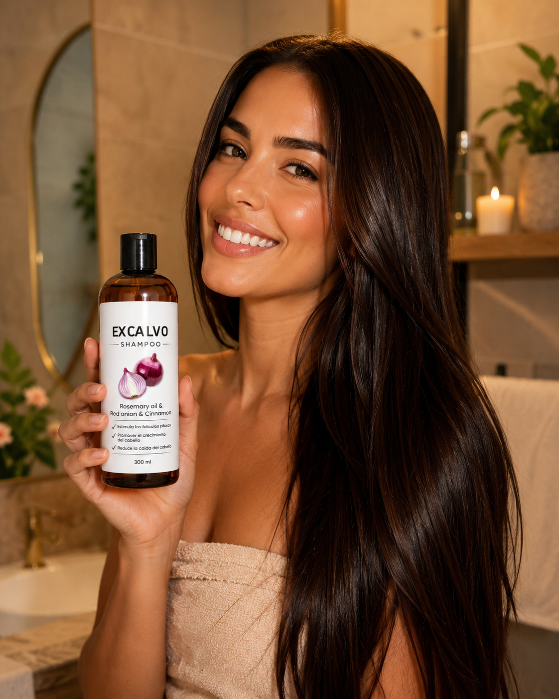 Shampoo Ex calvo: Cabello más fuerte, brillante y saludable + Obsequio Aceite Capilar