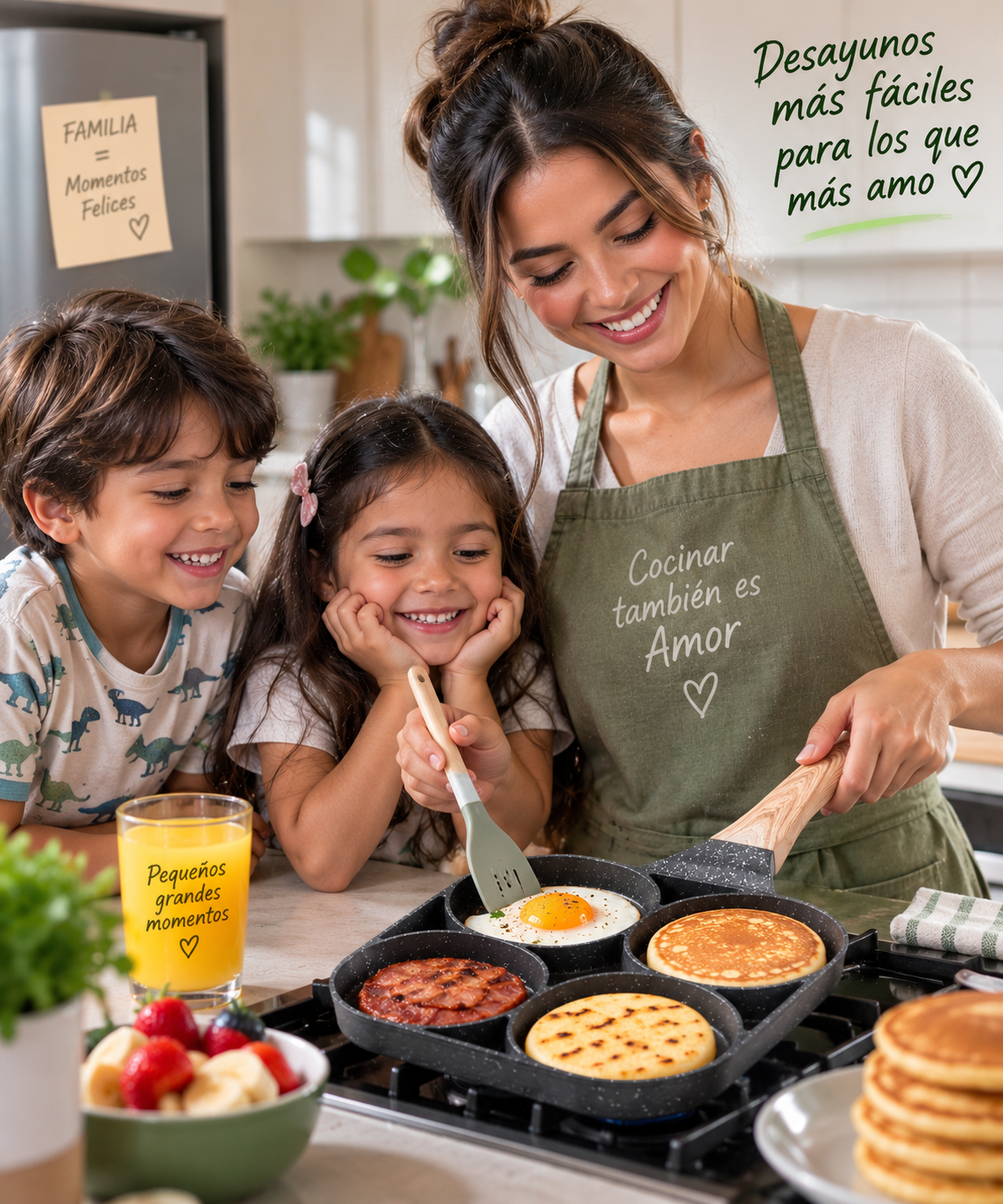 Sarten 4 Compartimientos: El sartén que simplifica tus desayunos